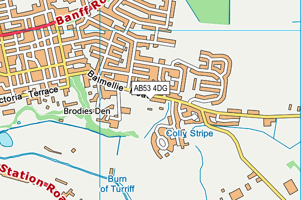 AB53 4DG map - OS VectorMap District (Ordnance Survey)