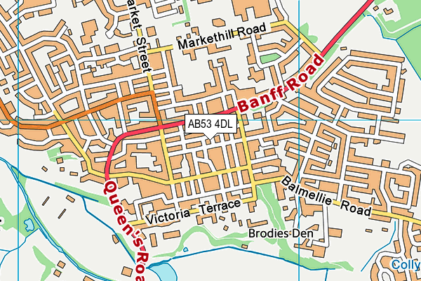 AB53 4DL map - OS VectorMap District (Ordnance Survey)