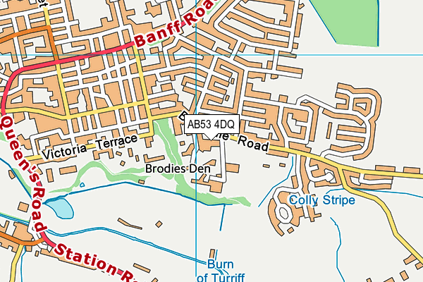 AB53 4DQ map - OS VectorMap District (Ordnance Survey)
