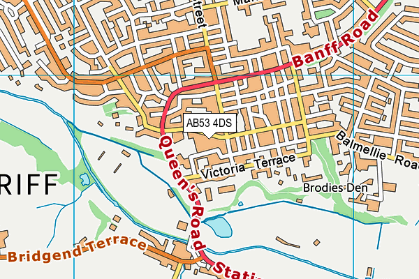 AB53 4DS map - OS VectorMap District (Ordnance Survey)