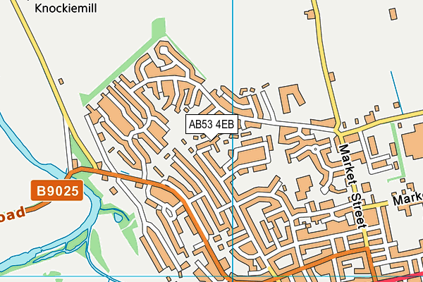 AB53 4EB map - OS VectorMap District (Ordnance Survey)