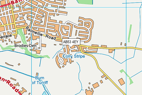 AB53 4EY map - OS VectorMap District (Ordnance Survey)