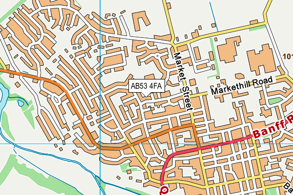 AB53 4FA map - OS VectorMap District (Ordnance Survey)