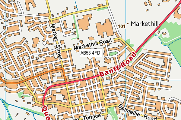AB53 4FD map - OS VectorMap District (Ordnance Survey)