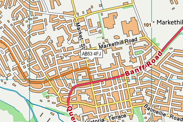 AB53 4FJ map - OS VectorMap District (Ordnance Survey)