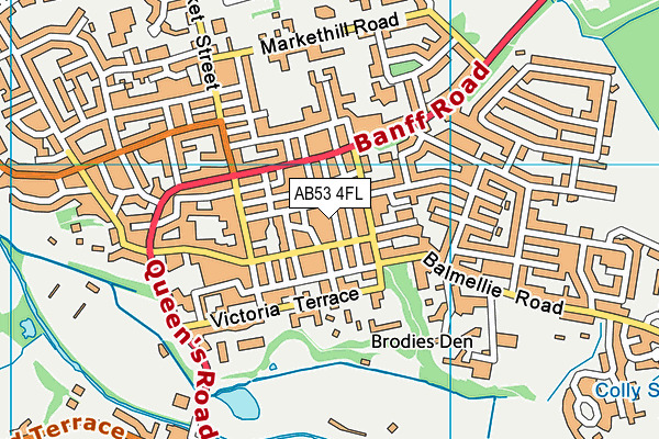 AB53 4FL map - OS VectorMap District (Ordnance Survey)
