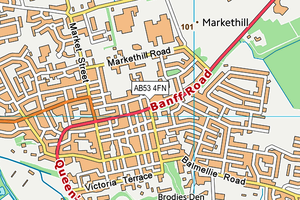AB53 4FN map - OS VectorMap District (Ordnance Survey)