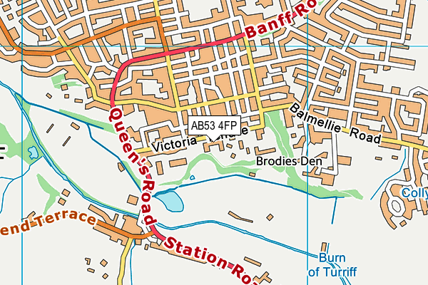 AB53 4FP map - OS VectorMap District (Ordnance Survey)