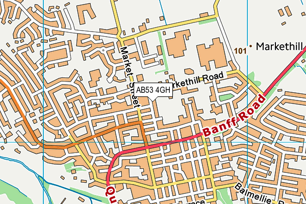 AB53 4GH map - OS VectorMap District (Ordnance Survey)