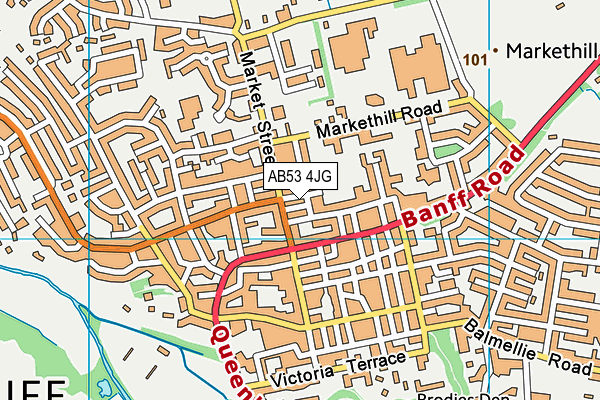 AB53 4JG map - OS VectorMap District (Ordnance Survey)