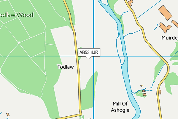 AB53 4JR map - OS VectorMap District (Ordnance Survey)