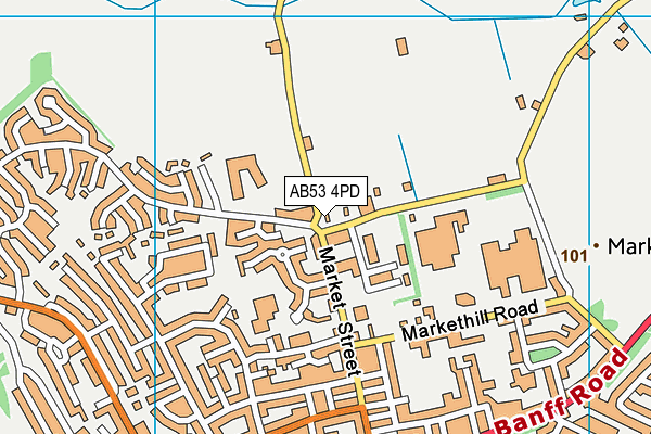 AB53 4PD map - OS VectorMap District (Ordnance Survey)