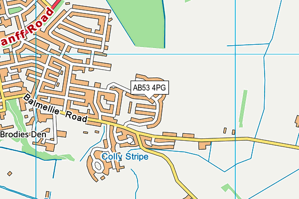 Map of TURRIFF BUILDING CONTRACTORS LTD at district scale