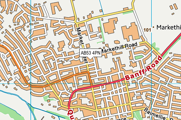AB53 4PN map - OS VectorMap District (Ordnance Survey)