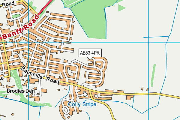 AB53 4PR map - OS VectorMap District (Ordnance Survey)