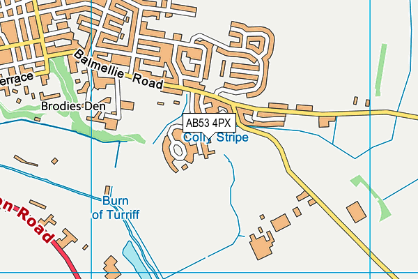 AB53 4PX map - OS VectorMap District (Ordnance Survey)