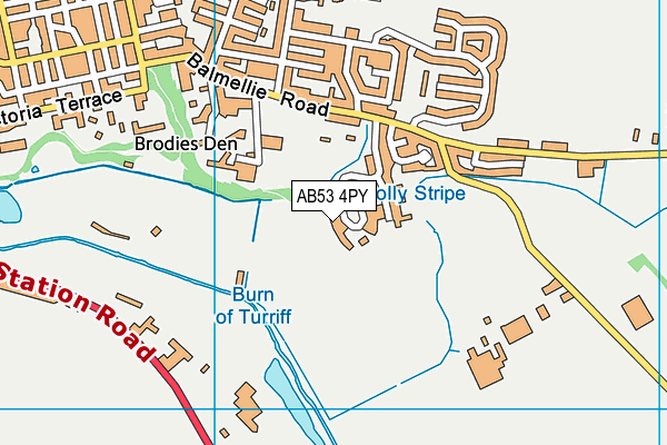 AB53 4PY map - OS VectorMap District (Ordnance Survey)