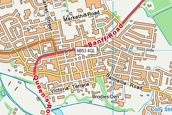 AB53 4QL map - OS VectorMap District (Ordnance Survey)