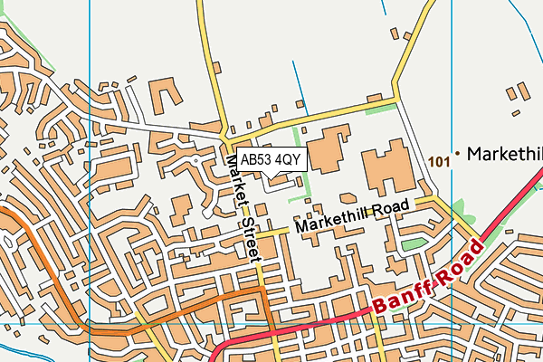 AB53 4QY map - OS VectorMap District (Ordnance Survey)