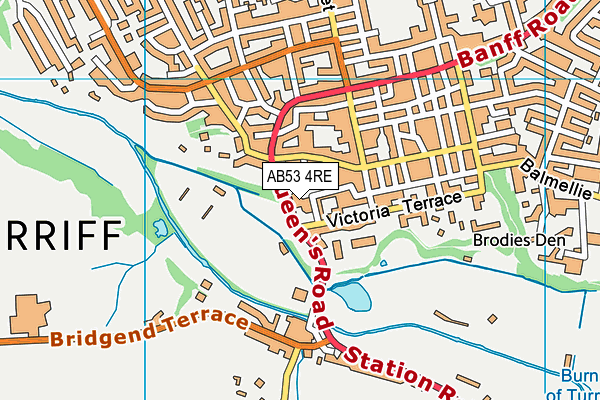 AB53 4RE map - OS VectorMap District (Ordnance Survey)