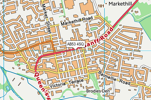 AB53 4SQ map - OS VectorMap District (Ordnance Survey)