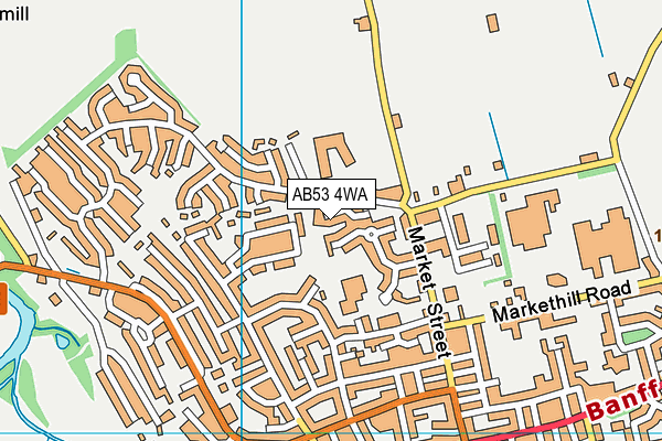 AB53 4WA map - OS VectorMap District (Ordnance Survey)