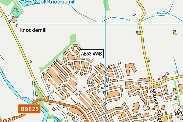 AB53 4WB map - OS VectorMap District (Ordnance Survey)