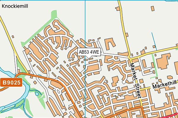 AB53 4WE map - OS VectorMap District (Ordnance Survey)