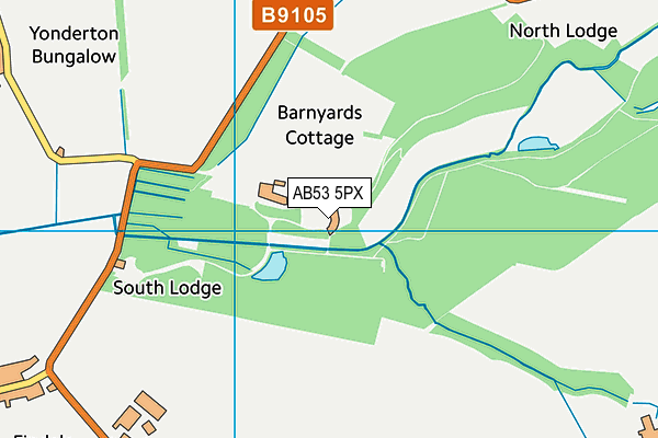 AB53 5PX map - OS VectorMap District (Ordnance Survey)