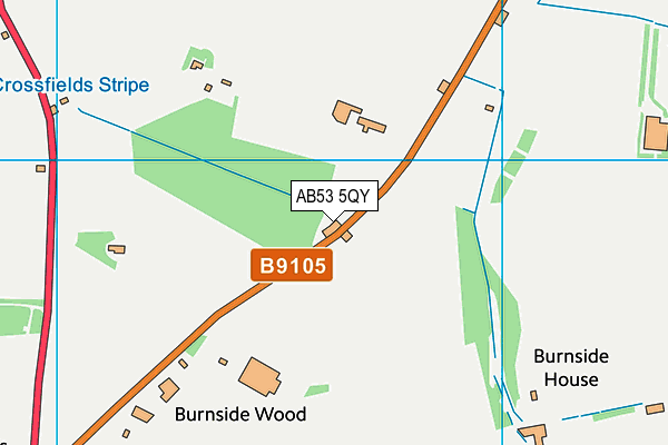 AB53 5QY map - OS VectorMap District (Ordnance Survey)