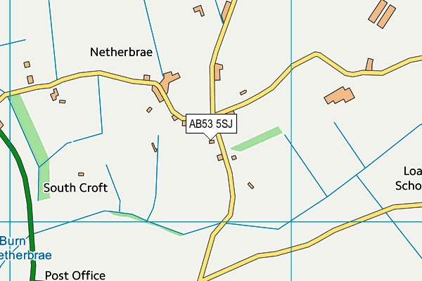 AB53 5SJ map - OS VectorMap District (Ordnance Survey)