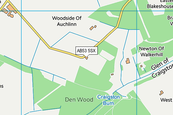 AB53 5SX map - OS VectorMap District (Ordnance Survey)