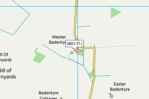 AB53 5TJ map - OS VectorMap District (Ordnance Survey)