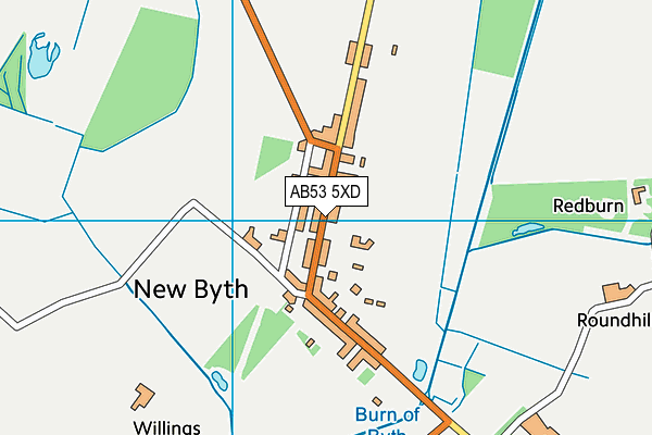 AB53 5XD map - OS VectorMap District (Ordnance Survey)