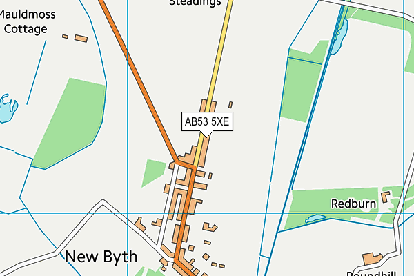 AB53 5XE map - OS VectorMap District (Ordnance Survey)