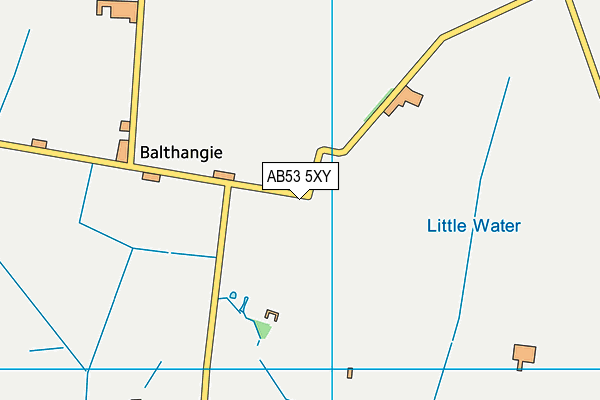 AB53 5XY map - OS VectorMap District (Ordnance Survey)