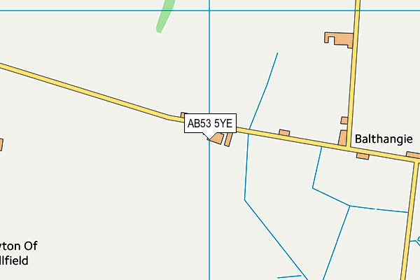 AB53 5YE map - OS VectorMap District (Ordnance Survey)