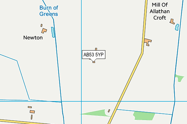 AB53 5YP map - OS VectorMap District (Ordnance Survey)