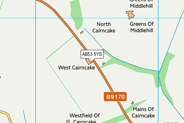 AB53 5YS map - OS VectorMap District (Ordnance Survey)