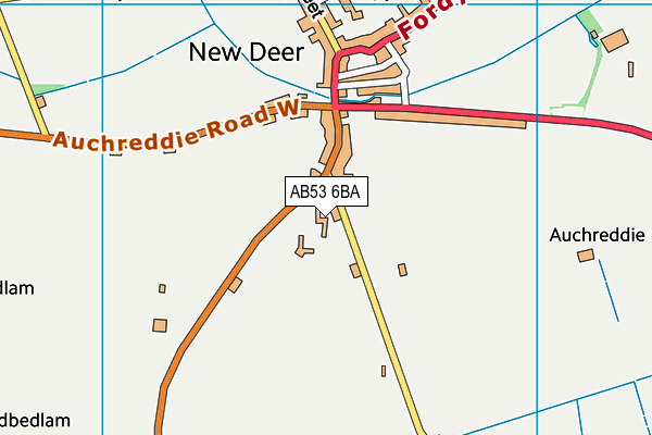AB53 6BA map - OS VectorMap District (Ordnance Survey)