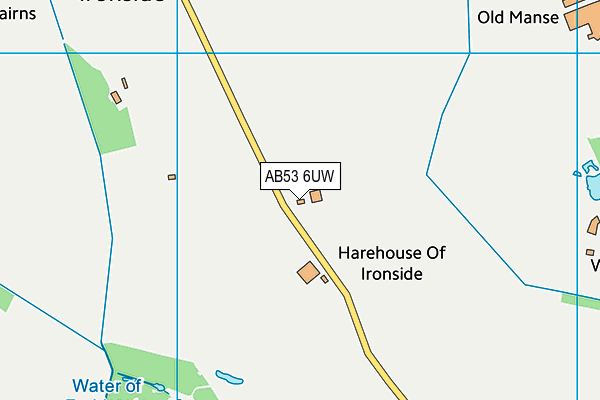 AB53 6UW map - OS VectorMap District (Ordnance Survey)