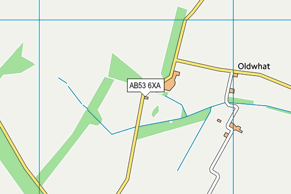 AB53 6XA map - OS VectorMap District (Ordnance Survey)