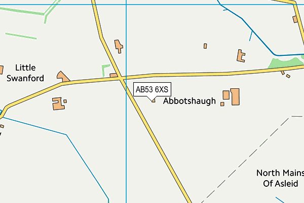 AB53 6XS map - OS VectorMap District (Ordnance Survey)