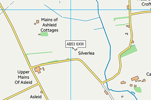 AB53 6XW map - OS VectorMap District (Ordnance Survey)