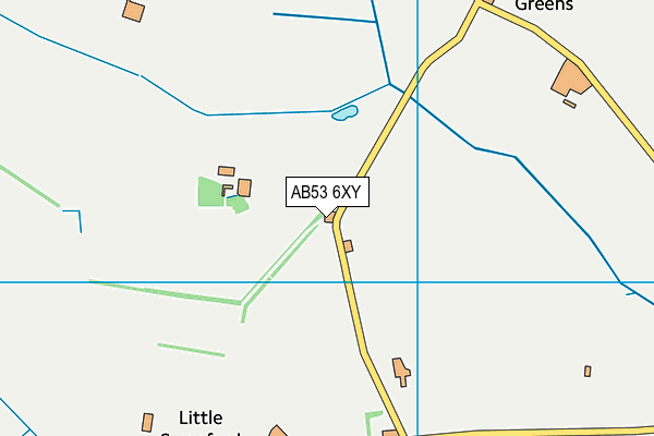 AB53 6XY map - OS VectorMap District (Ordnance Survey)