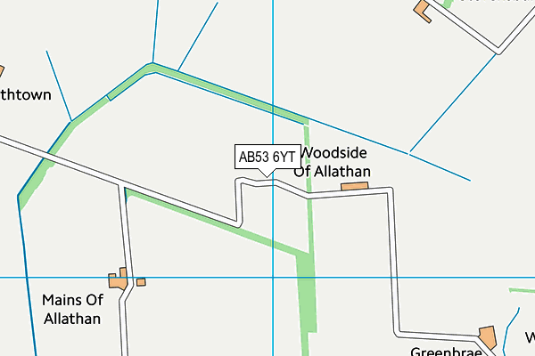 AB53 6YT map - OS VectorMap District (Ordnance Survey)