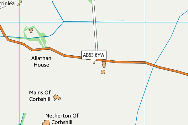 AB53 6YW map - OS VectorMap District (Ordnance Survey)