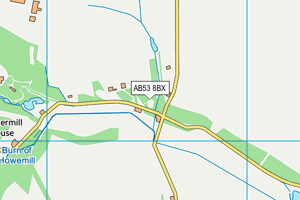 AB53 8BX map - OS VectorMap District (Ordnance Survey)