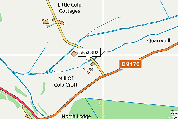 AB53 8DX map - OS VectorMap District (Ordnance Survey)