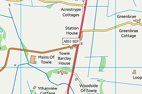 AB53 8EP map - OS VectorMap District (Ordnance Survey)